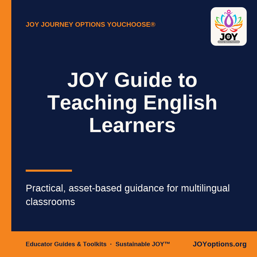 JOY Guide to Teaching English Learners cover | JOY Journey Options YouChoose